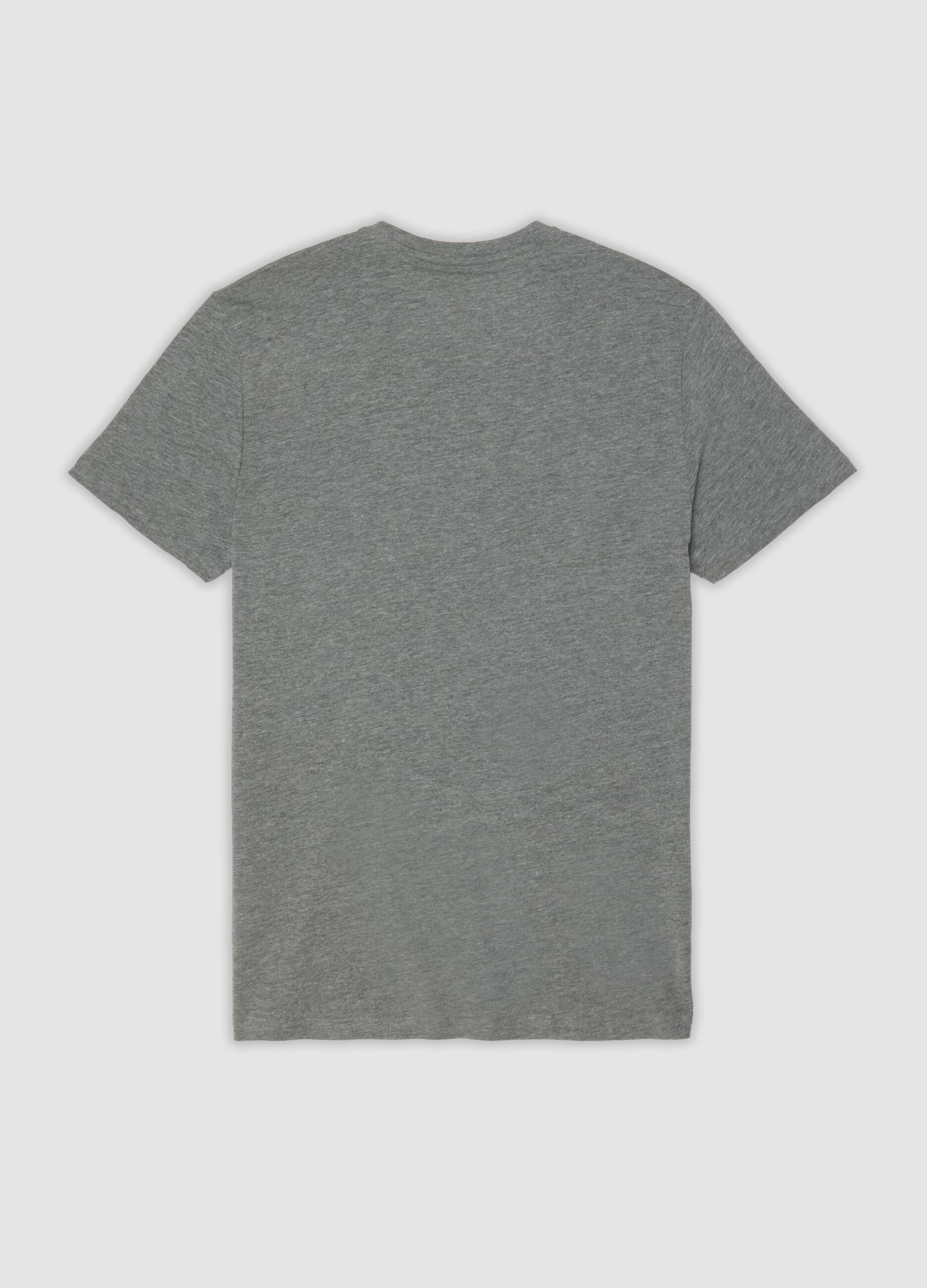 Grey regular-fit T-shirt in pure organic cotton