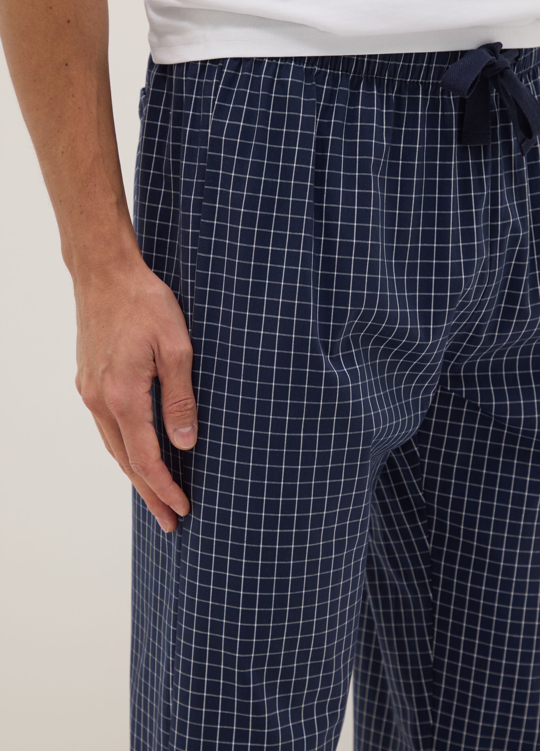 Multicolour Check Pure Cotton Pyjama Trousers Regular Fit