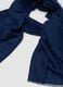Navy blue scarf with fringes_1