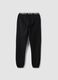 Black regular-fit cotton-blend trousers with logo_2