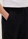 Girls' pure black cotton regular fit trousers_2
