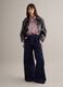 Shiny black regular fit jacket with collar and buttons_0