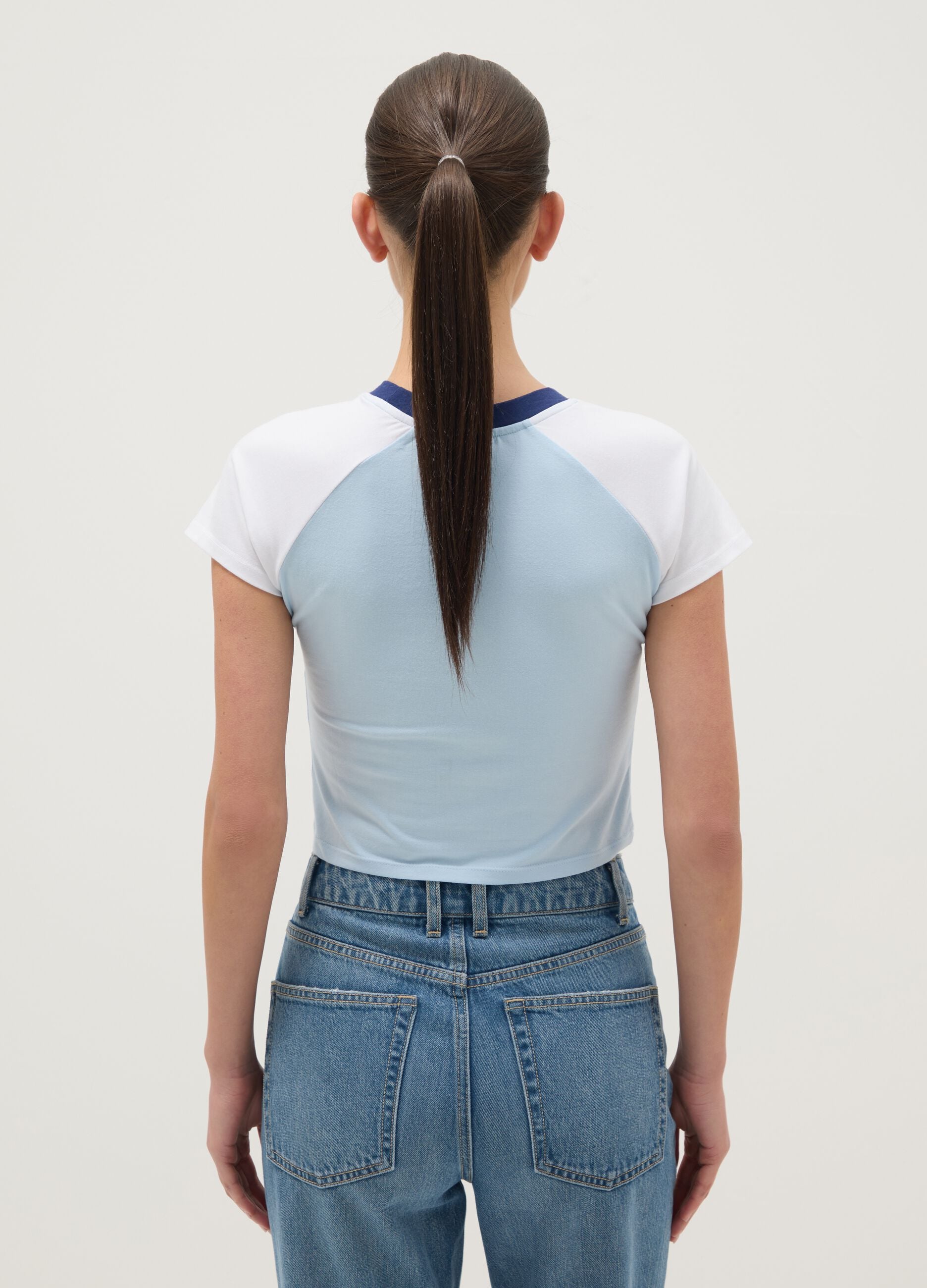 Multicoloured regular fit cotton blend t-shirt with Lilo & Stitch print