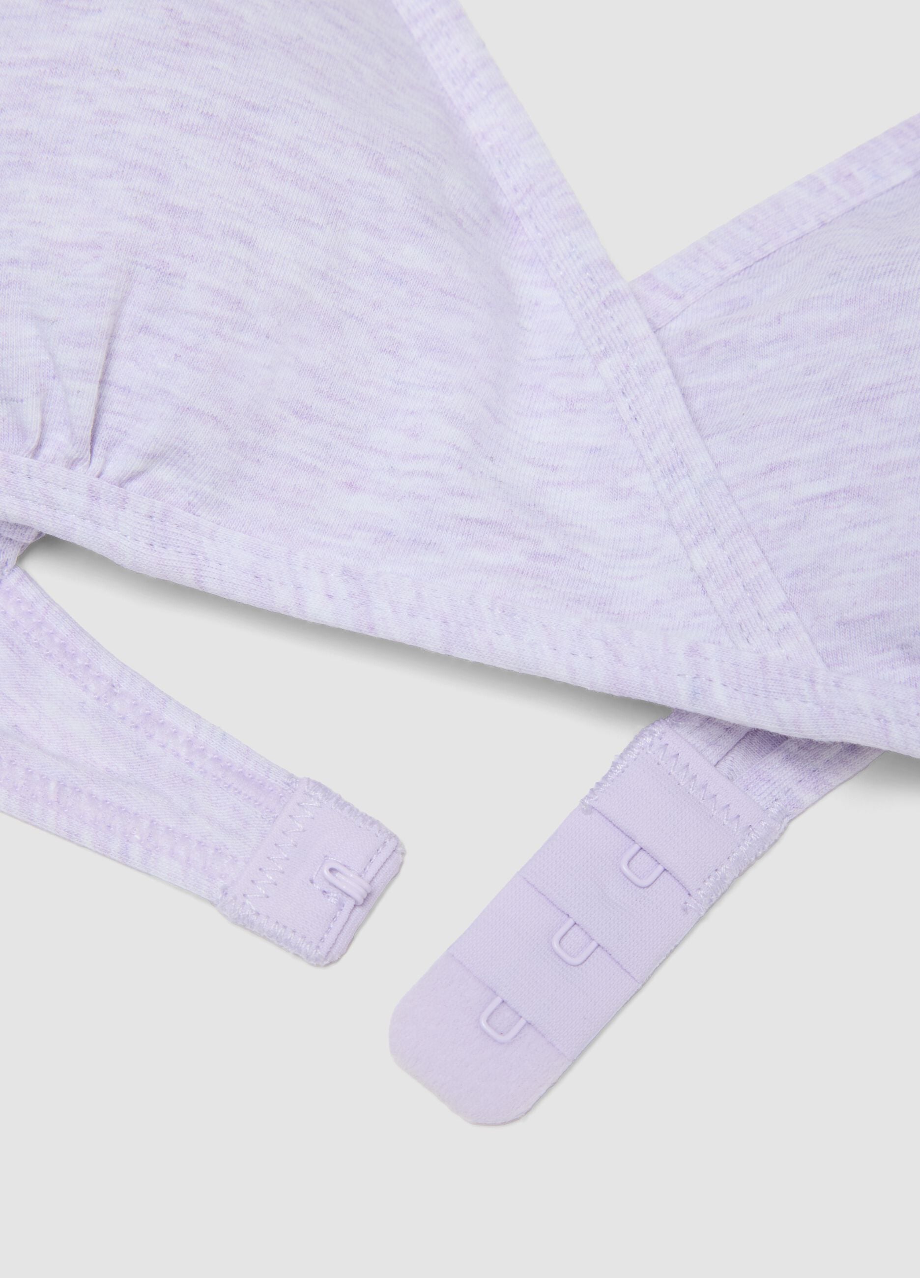 Girls&rsquo; purple stretch cotton triangle bra