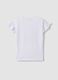 Girls' White Stretch Cotton T-shirt with Hello Kitty_1