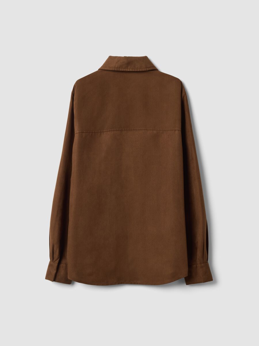 Brown regular-fit shirt with classic collar_2