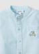Multicoloured striped pure cotton baby bodysuit with embroidery and buttons_2