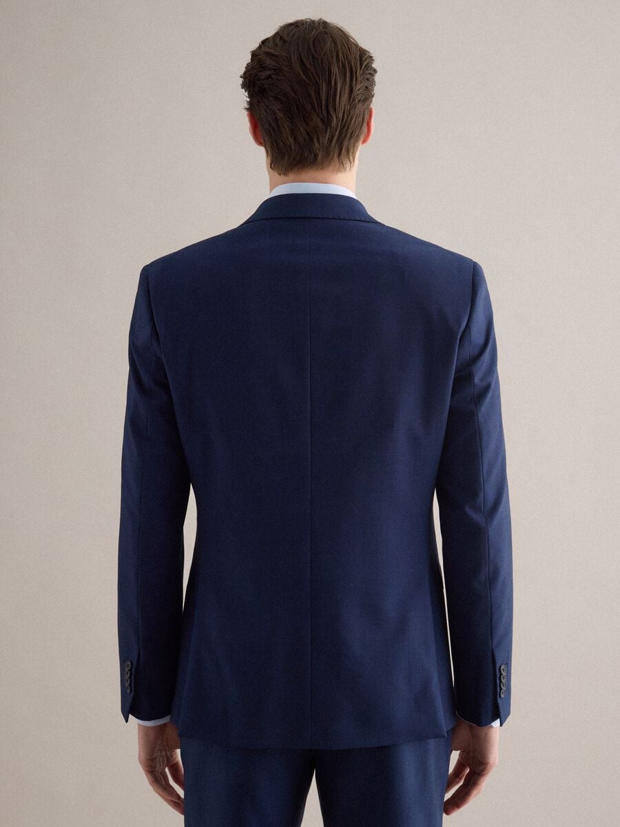Giacca blu monopetto slim fit_2