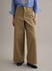 Beige wide-leg denim cotton jeans_1