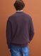 Brown pure cotton polo with zip and classic collar_3