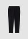 Black slim-fit formal trousers in stretch viscose_4
