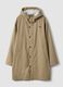 Beige regular-fit raincoat with zip fastening_0