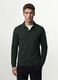 Grey regular-fit long-sleeve stretch cotton polo_0