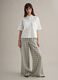White stretch cotton oversized fit shirt with small pockets_1