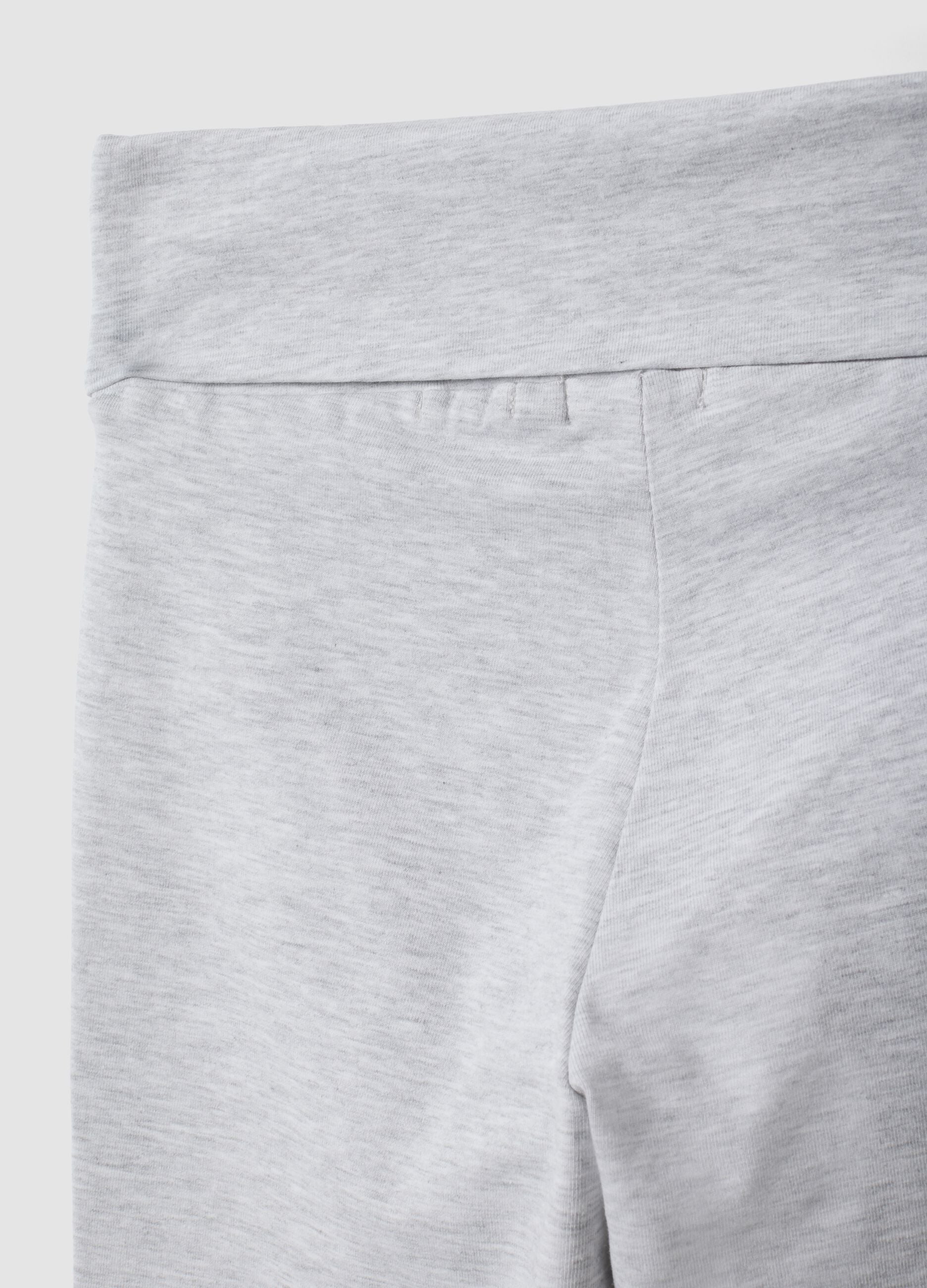 Girls&rsquo; grey flared leggings in stretchy organic cotton