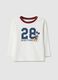 Children's white pure cotton regular fit t-shirt with Mickey Mouse_0
