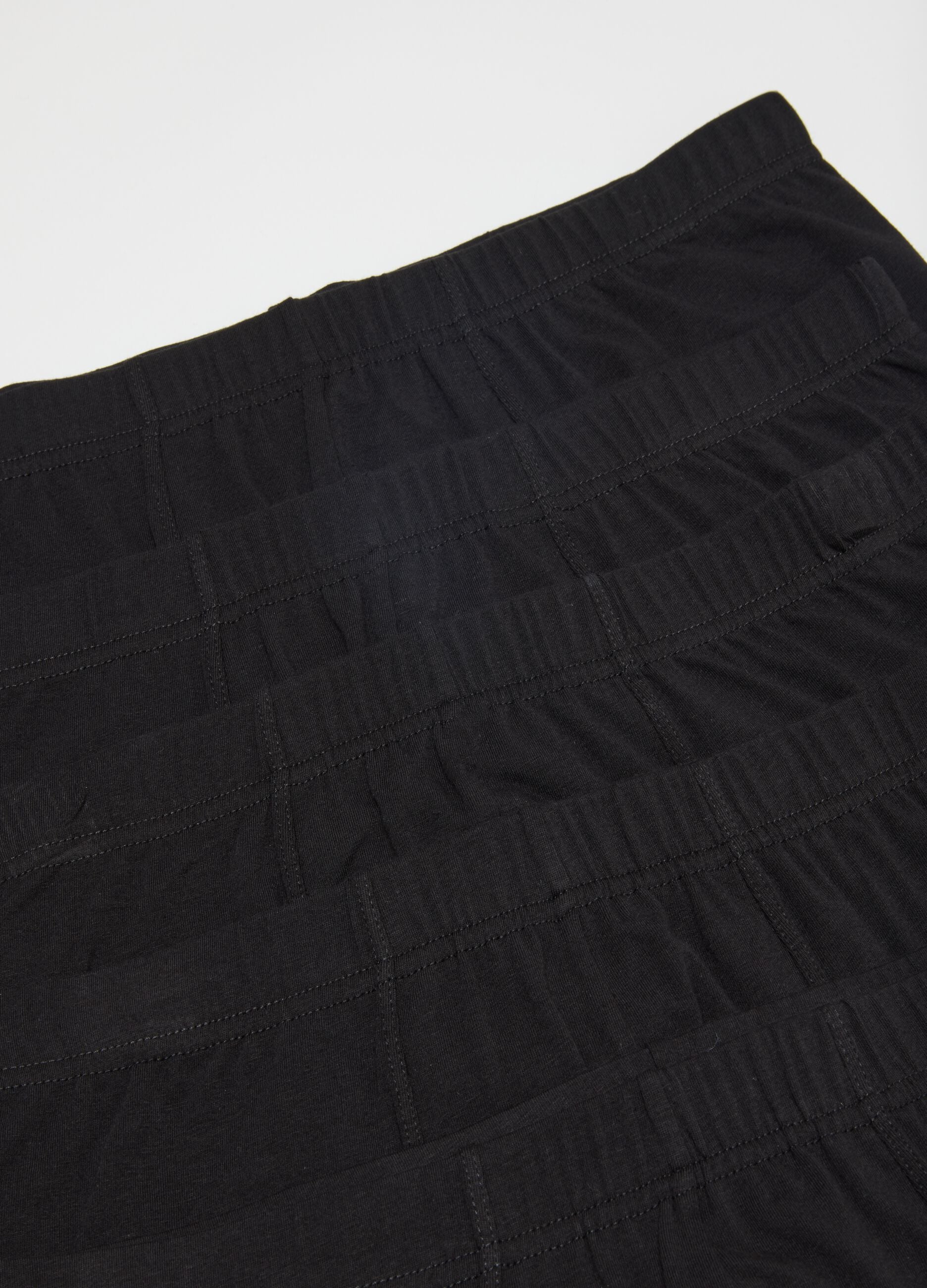 Multipack of black stretch cotton boxers with regular fit