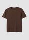 Brown pure cotton relaxed-fit T-shirt_4