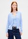 Blue Cotton Blend Cardigan_0