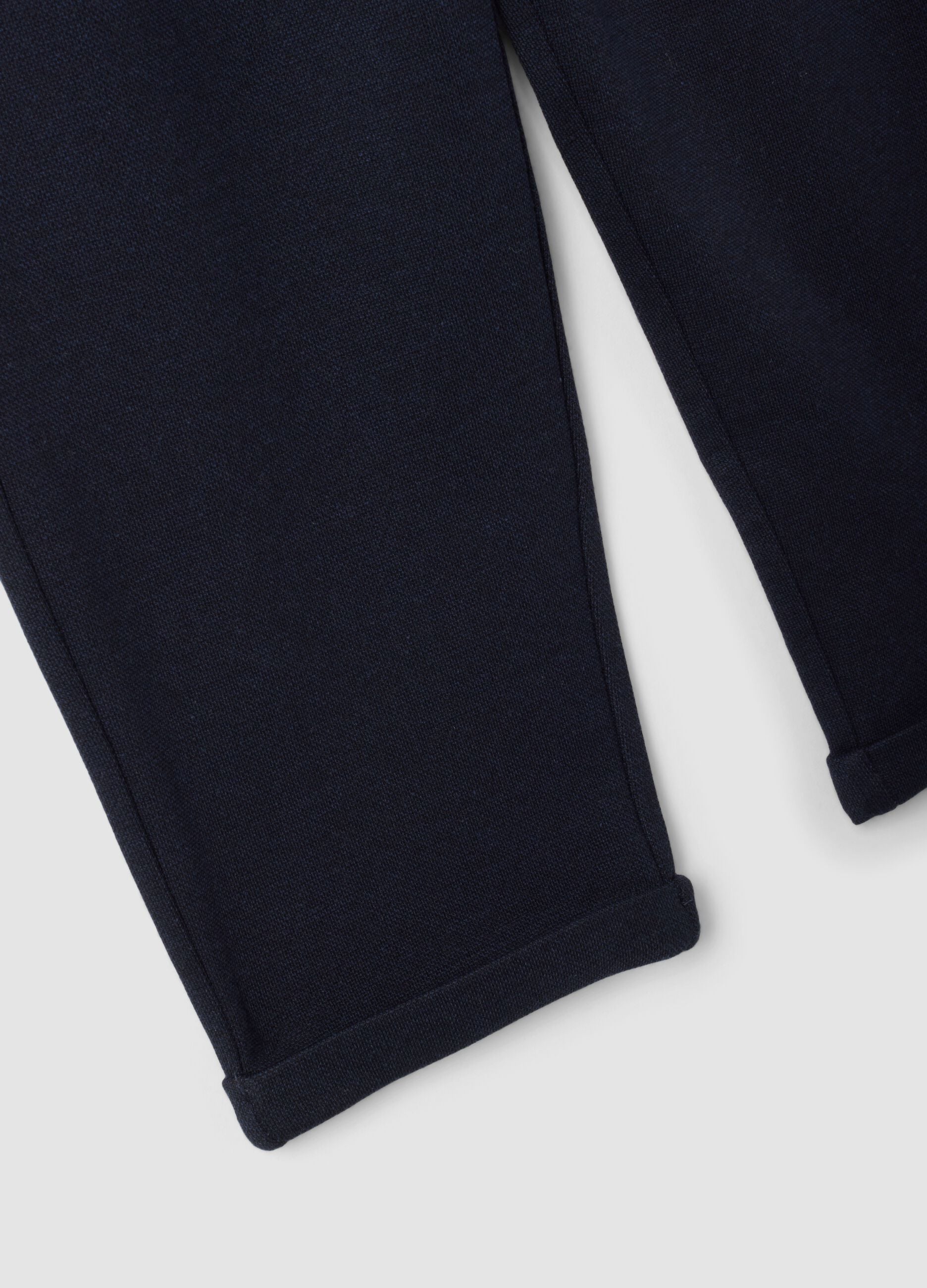 Blue stretch viscose and lyocell regular-fit trousers for boys