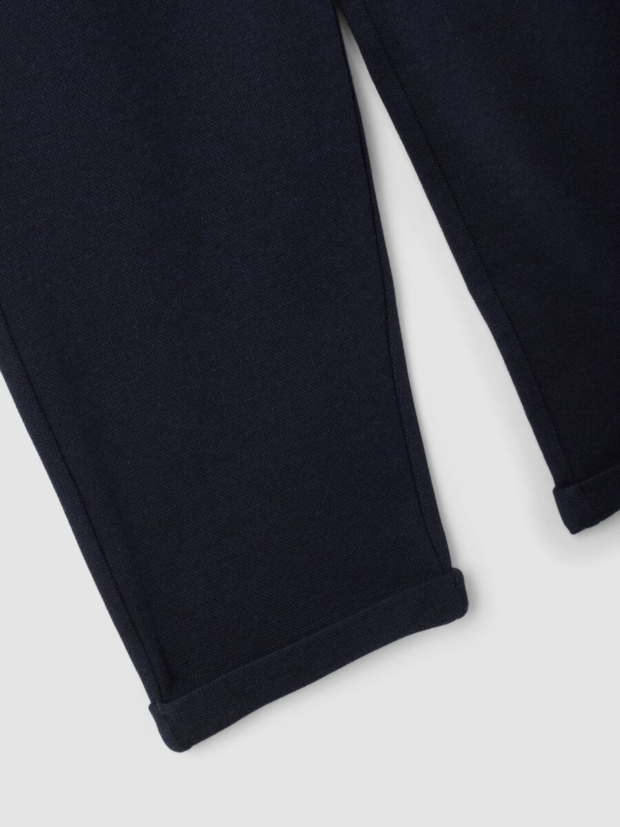 Blue stretch viscose and lyocell regular-fit trousers for boys_3