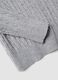 Maglia grigia in misto viscosa a trecce regular fit_1