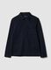 Breathable blue cotton-blend shacket with regular collar and fit_0