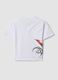 White stretch cotton T-shirt with Ducati print for boys, regular fit_1
