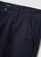 Blue cotton chino bermuda shorts, regular fit_5