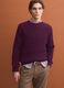 Purple ribbed cotton-blend crew-neck jumper, regular fit_1
