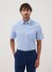Light blue short-sleeve shirt with button-down collar_0
