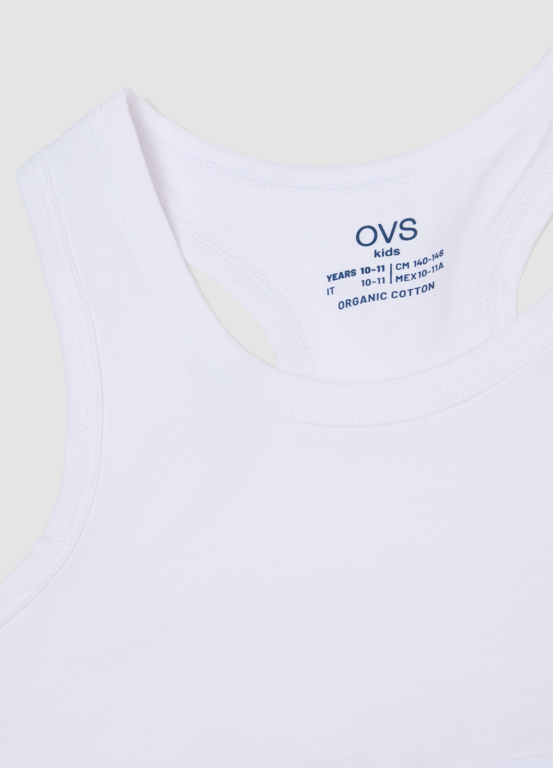 2-pack of girls&rsquo; multicolour organic stretch-cotton sports bras