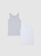 Boy's regular fit pure cotton multicolour vest twin pack_0