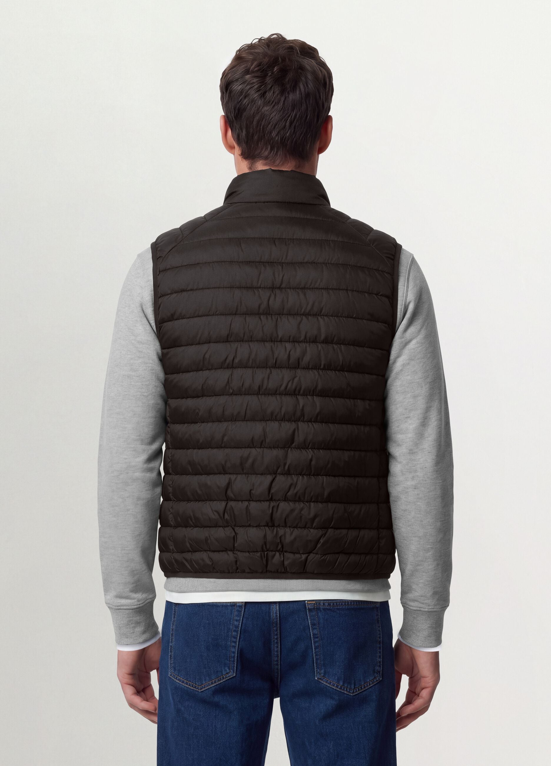 Brown Ultralight Padded Gilet with Zip