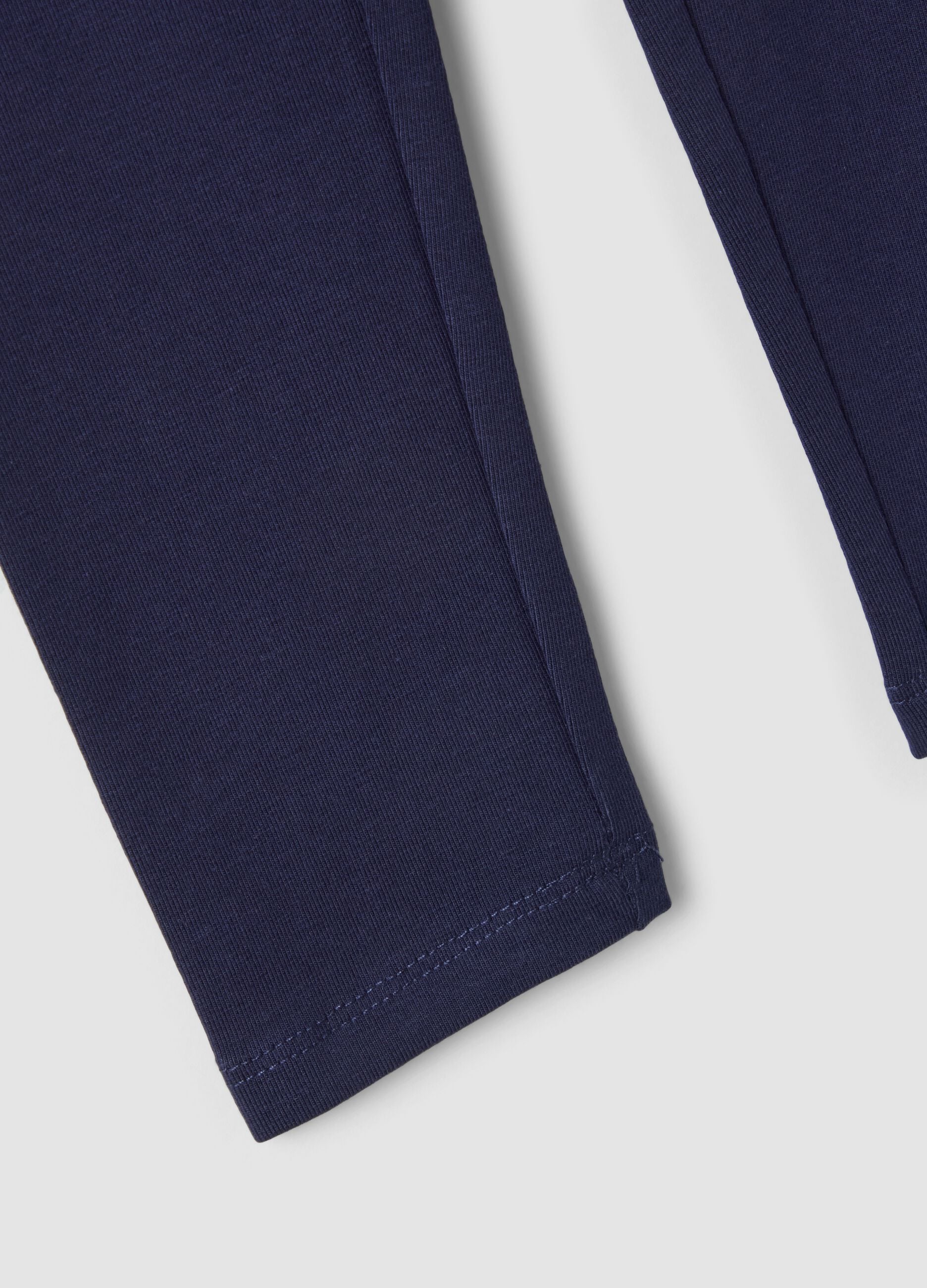 Girls&rsquo; skinny stretch organic cotton blue leggings