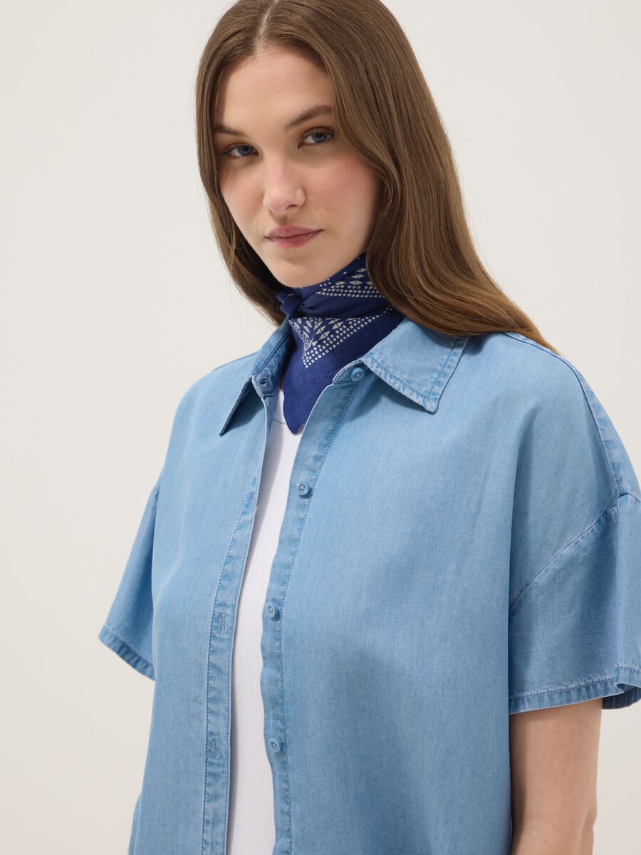Camicia azzurra in puro lyocell_0