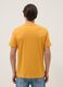 Orange pure cotton T-shirt with front print, regular fit_2