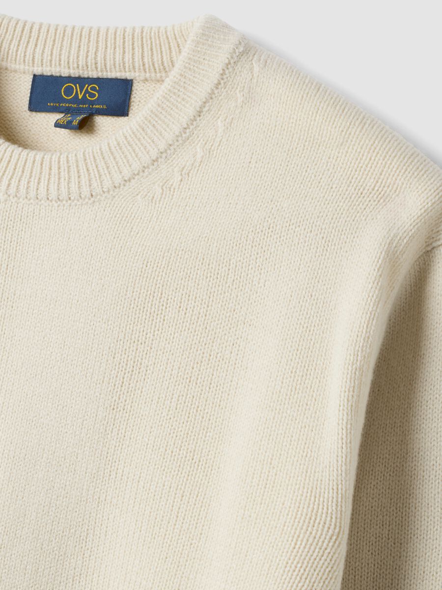 White crew-neck regular-fit knit jersey jumper_1