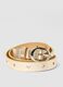 Glossy yellow belt with round buckle and star cut-outs_2