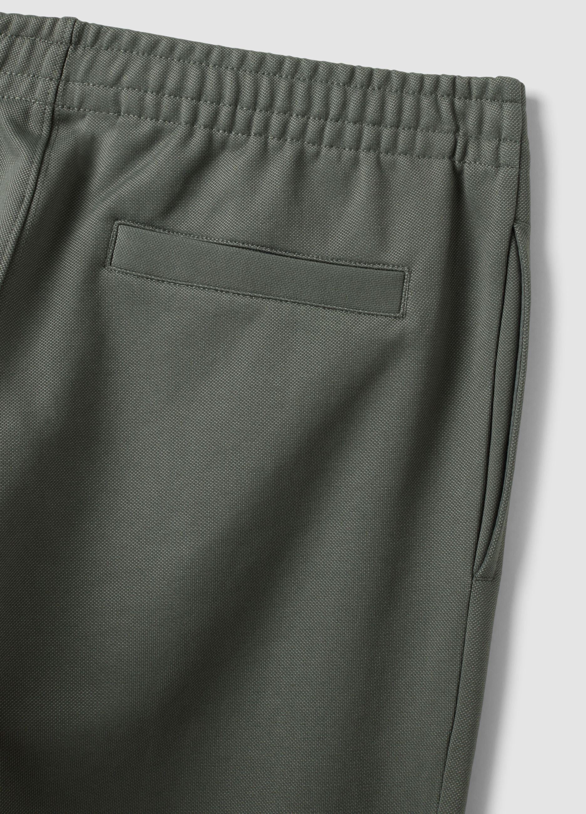 Green relaxed-fit stretch jogger trousers