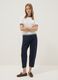 Blue stretch cotton trousers_0