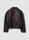 Brown oversized genuine leather biker jacket_6