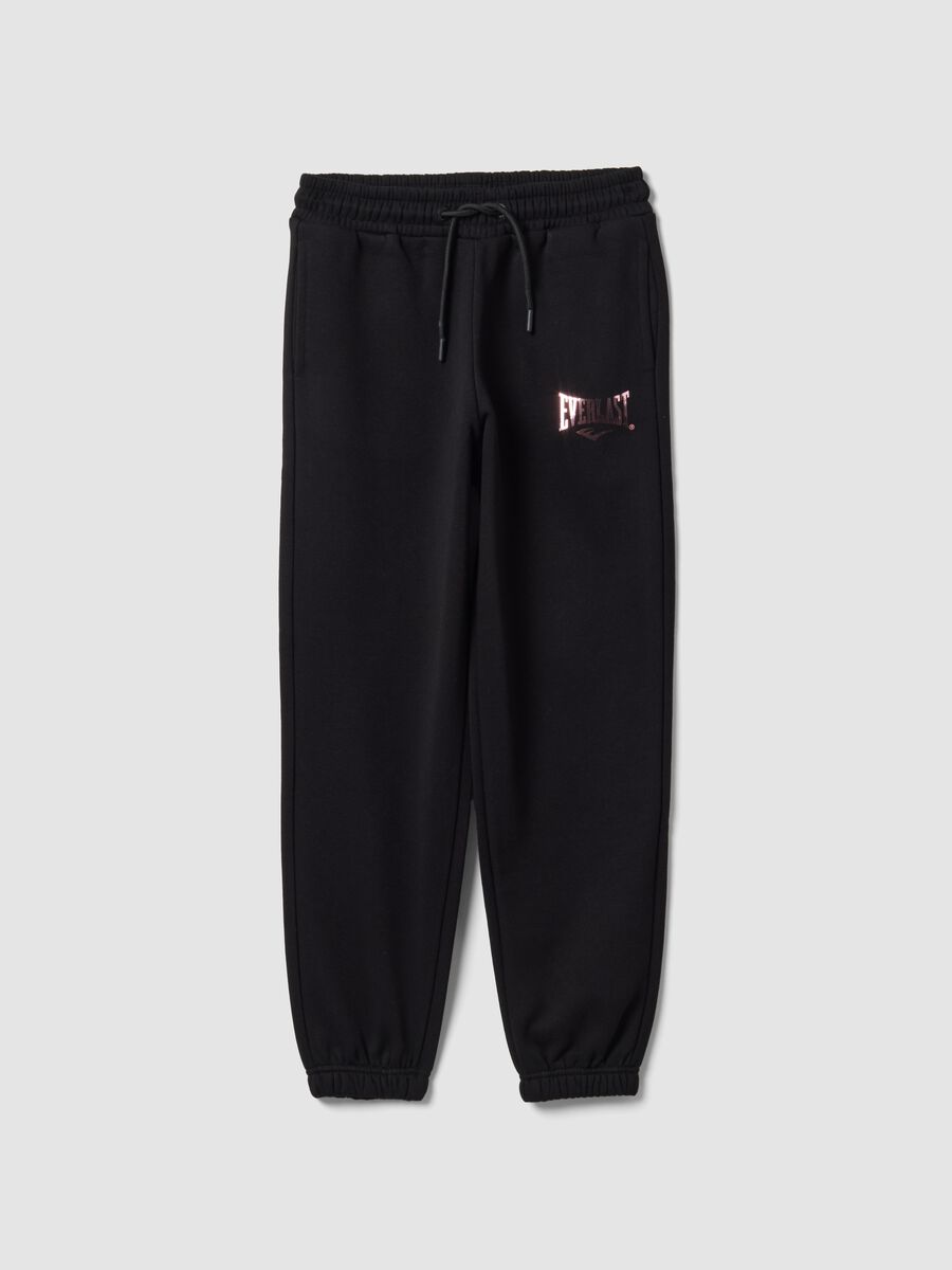 Black cotton-blend girls&rsquo; joggers, regular fit_3