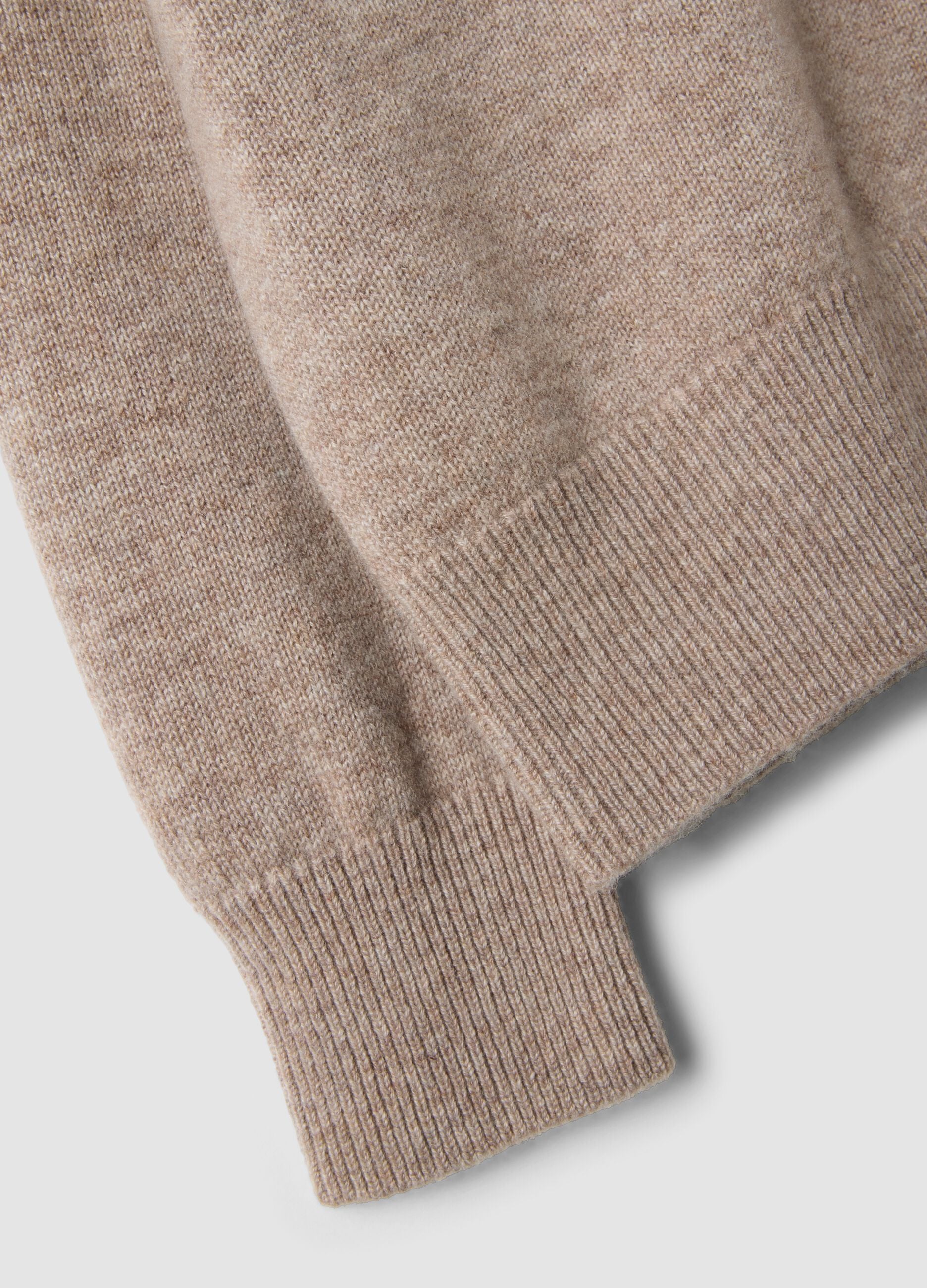 Beige pure cashmere oversized jumper