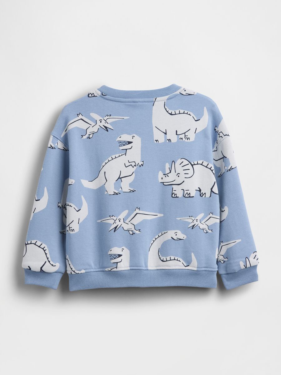 Cotton-blend sweatshirt with dinosaur print_1