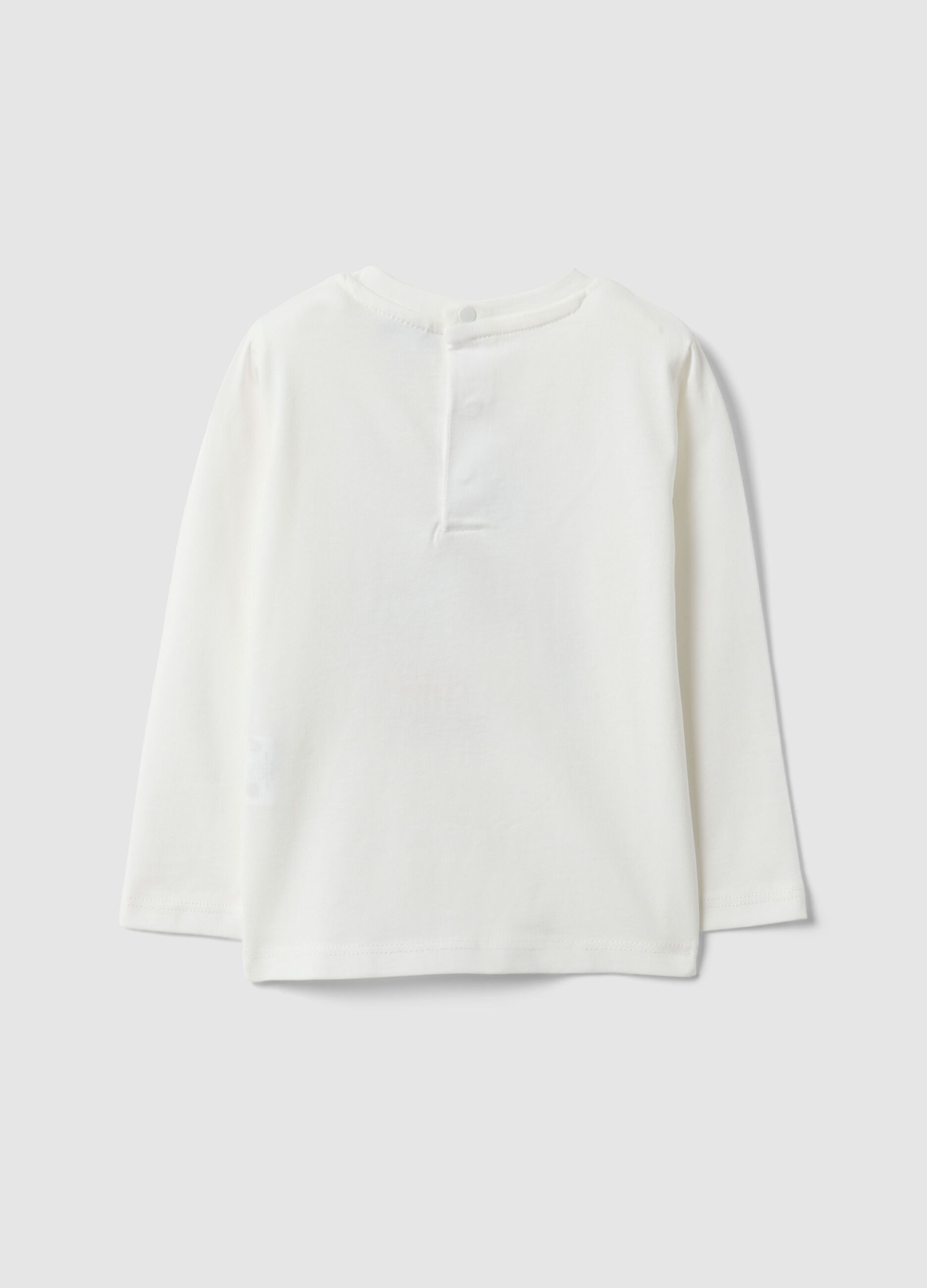 White Long Sleeve Cotton T-Shirt for Children