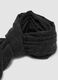 Black wool-blend scarf with fringed edges_1