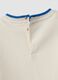 White organic cotton crew-neck sweatshirt with teddy bear print for baby boy_3