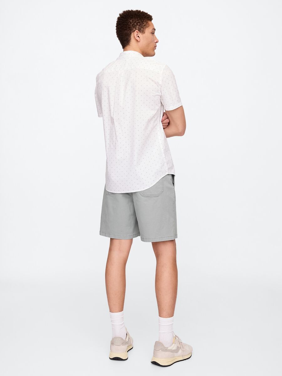 Stretch cotton shorts with drawstring_2
