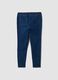 Blue skinny jeggings in stretch cotton and viscose_1